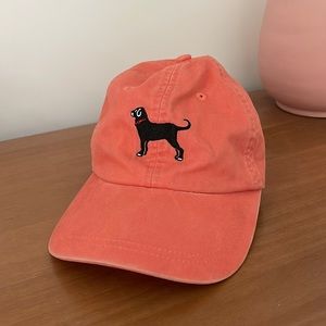 The Black Dog coral pink baseball cap